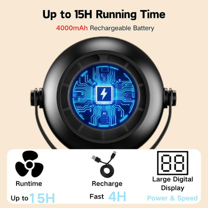 Portable Stroller Fan with Flexible Tripod, Pinch-Proof for Baby & Pets