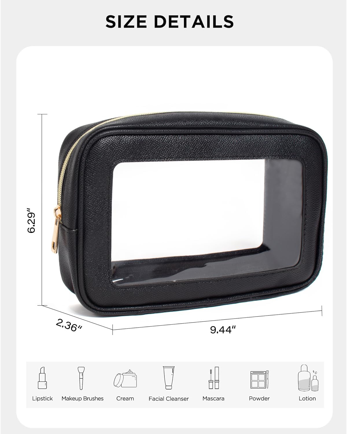 Diaper Bag Organizer Pouch Set, Waterproof Travel Clear Makeup Bag Set for Women Small Toiletry Bag Travel Packing Organizer Bags Cosmetic Case with Zipper Compact Car Organizer Bag