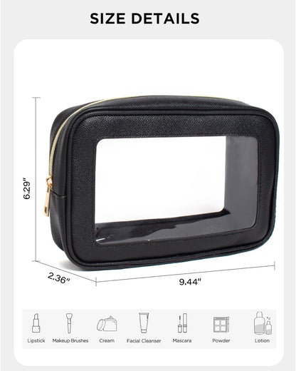 Diaper Bag Organizer Pouch Set, Waterproof Travel Clear Makeup Bag Set for Women Small Toiletry Bag Travel Packing Organizer Bags Cosmetic Case with Zipper Compact Car Organizer Bag