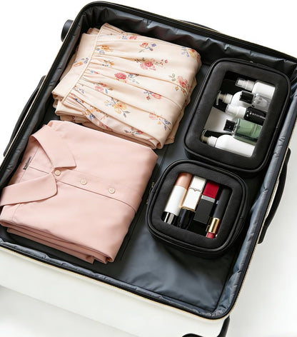 Diaper Bag Organizer Pouch Set, Waterproof Travel Clear Makeup Bag Set for Women Small Toiletry Bag Travel Packing Organizer Bags Cosmetic Case with Zipper Compact Car Organizer Bag