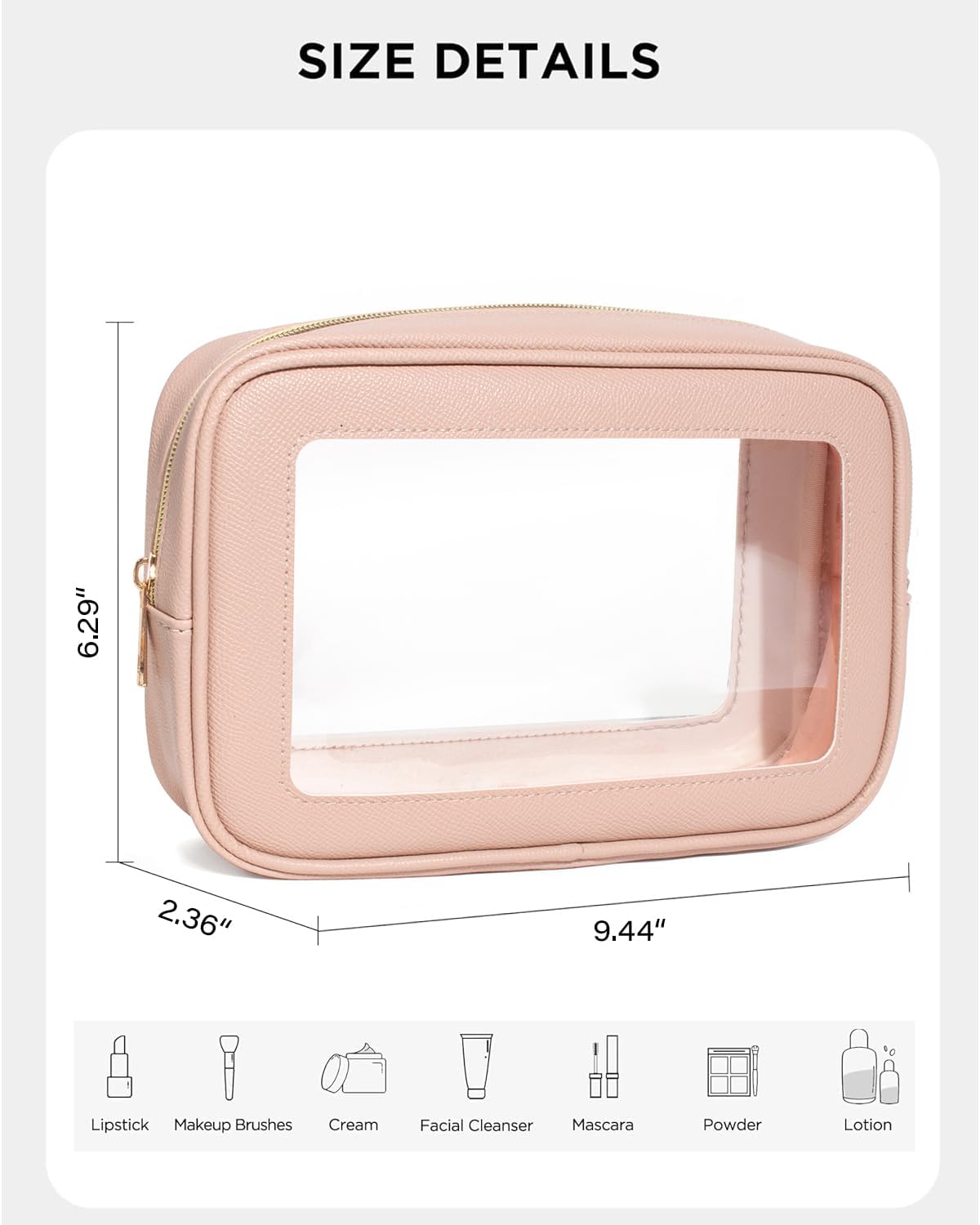 Diaper Bag Organizer Pouch Set, Waterproof Travel Clear Makeup Bag Set for Women Small Toiletry Bag Travel Packing Organizer Bags Cosmetic Case with Zipper Compact Car Organizer Bag