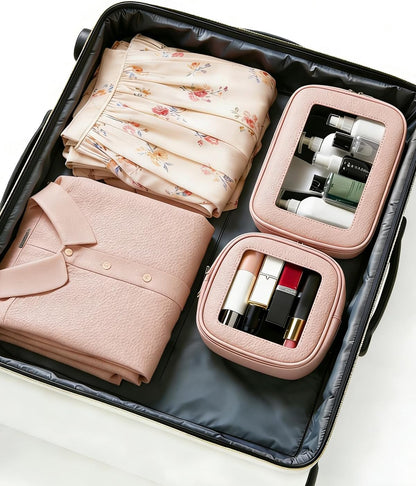 Diaper Bag Organizer Pouch Set, Waterproof Travel Clear Makeup Bag Set for Women Small Toiletry Bag Travel Packing Organizer Bags Cosmetic Case with Zipper Compact Car Organizer Bag