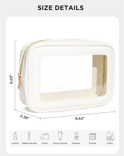 Diaper Bag Organizer Pouch Set, Waterproof Travel Clear Makeup Bag Set for Women Small Toiletry Bag Travel Packing Organizer Bags Cosmetic Case with Zipper Compact Car Organizer Bag