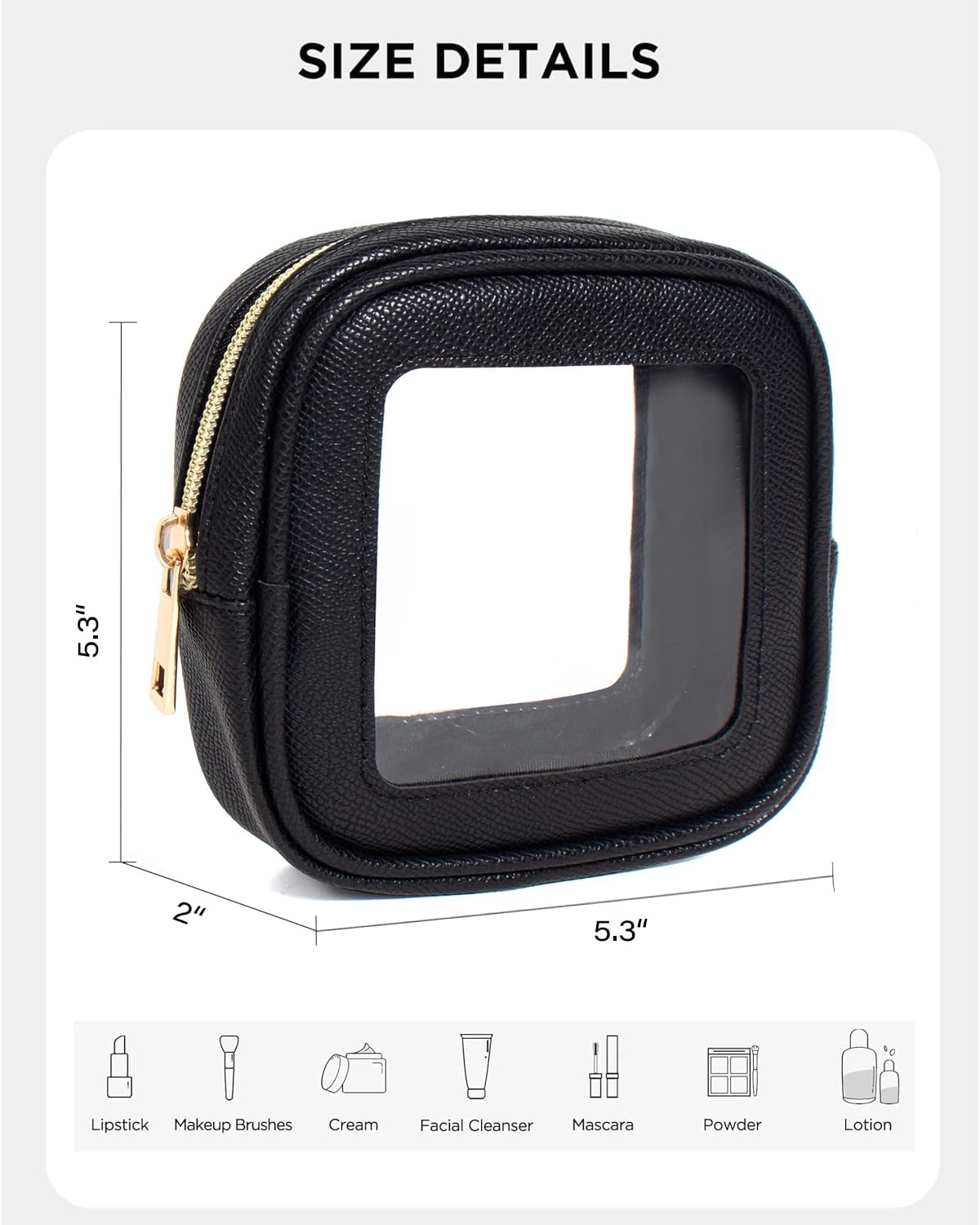 Diaper Bag Organizer Pouch Set, Waterproof Travel Clear Makeup Bag Set for Women Small Toiletry Bag Travel Packing Organizer Bags Cosmetic Case with Zipper Compact Car Organizer Bag