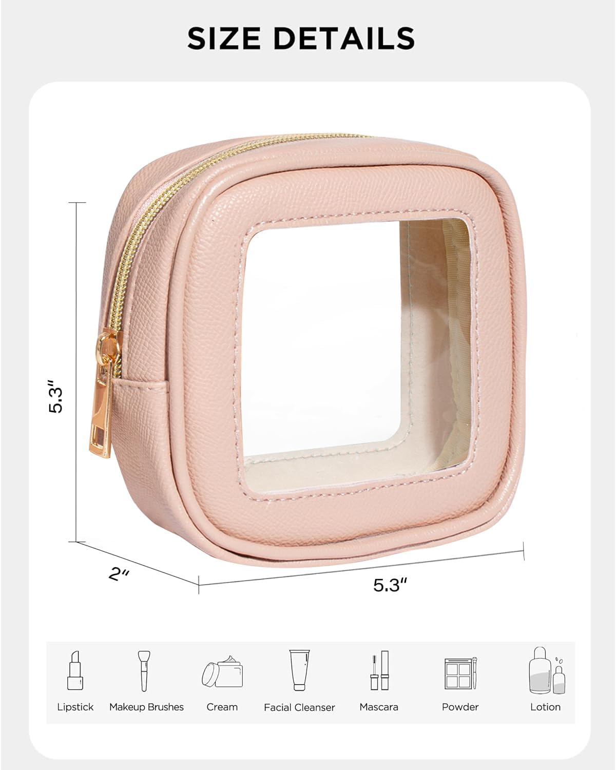 Diaper Bag Organizer Pouch Set, Waterproof Travel Clear Makeup Bag Set for Women Small Toiletry Bag Travel Packing Organizer Bags Cosmetic Case with Zipper Compact Car Organizer Bag