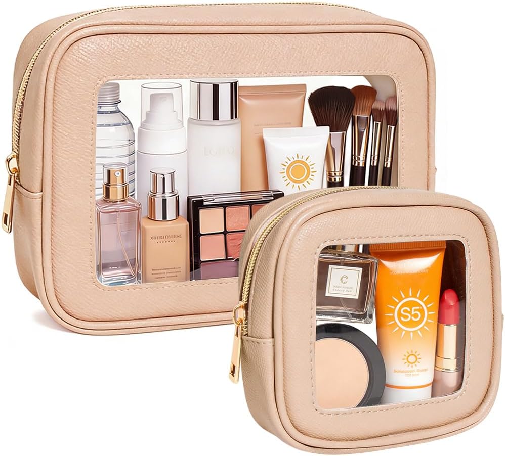 Diaper Bag Organizer Pouch Set, Waterproof Travel Clear Makeup Bag Set for Women Small Toiletry Bag Travel Packing Organizer Bags Cosmetic Case with Zipper Compact Car Organizer Bag