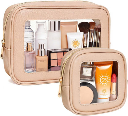 Diaper Bag Organizer Pouch Set, Waterproof Travel Clear Makeup Bag Set for Women Small Toiletry Bag Travel Packing Organizer Bags Cosmetic Case with Zipper Compact Car Organizer Bag