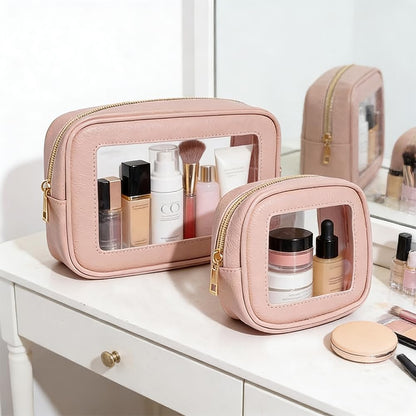 Diaper Bag Organizer Pouch Set, Waterproof Travel Clear Makeup Bag Set for Women Small Toiletry Bag Travel Packing Organizer Bags Cosmetic Case with Zipper Compact Car Organizer Bag