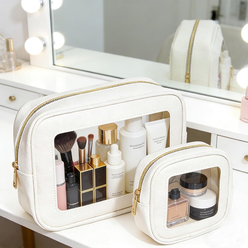 Diaper Bag Organizer Pouch Set, Waterproof Travel Clear Makeup Bag Set for Women Small Toiletry Bag Travel Packing Organizer Bags Cosmetic Case with Zipper Compact Car Organizer Bag