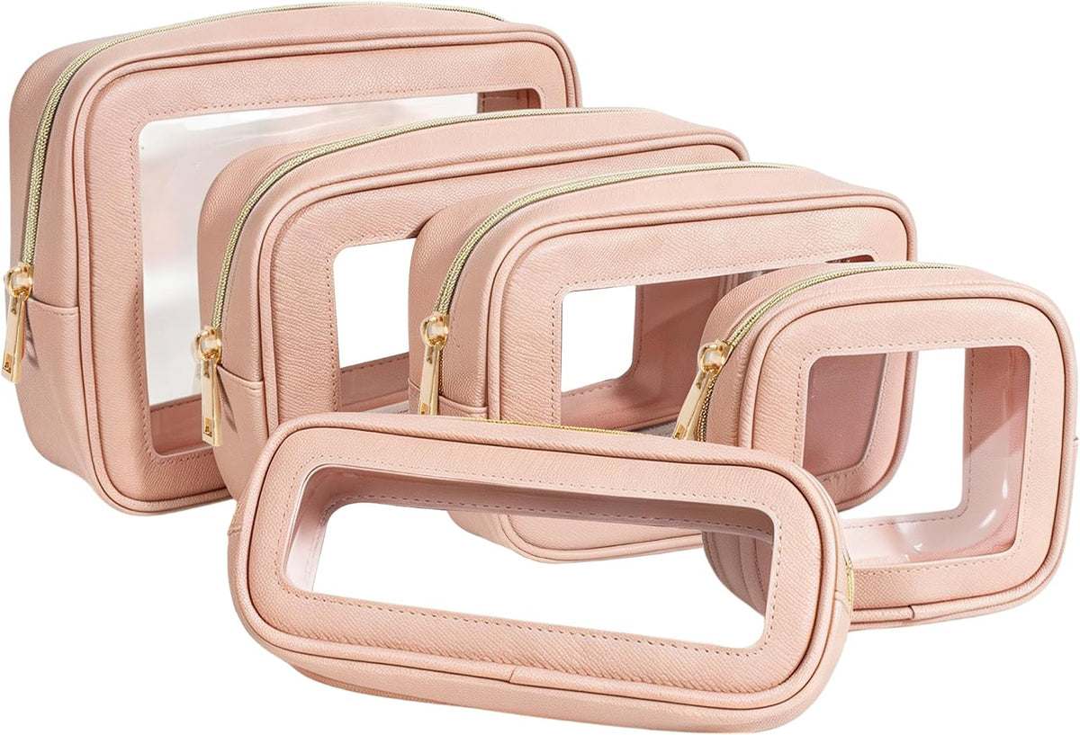 Diaper Bag Organizer Pouch Set, Waterproof Travel Clear Makeup Bag Set for Women Small Toiletry Bag Travel Packing Organizer Bags Cosmetic Case with Zipper Compact Car Organizer Bag