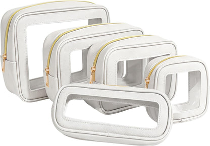 Diaper Bag Organizer Pouch Set, Waterproof Travel Clear Makeup Bag Set for Women Small Toiletry Bag Travel Packing Organizer Bags Cosmetic Case with Zipper Compact Car Organizer Bag