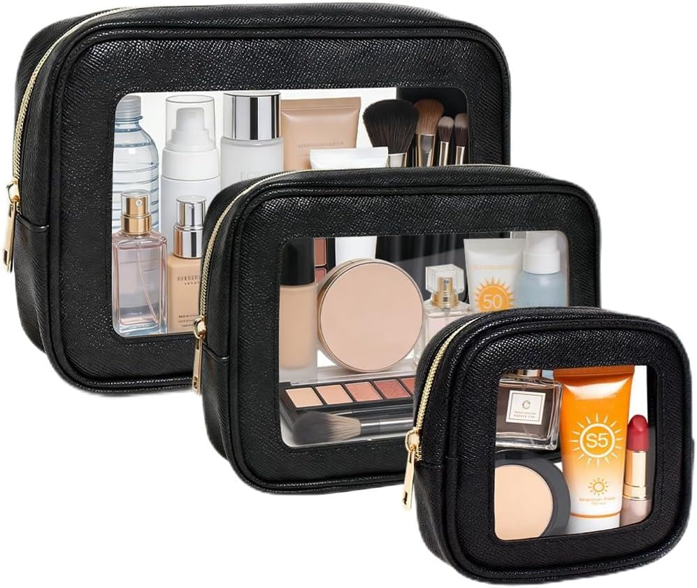 Diaper Bag Organizer Pouch Set, Waterproof Travel Clear Makeup Bag Set for Women Small Toiletry Bag Travel Packing Organizer Bags Cosmetic Case with Zipper Compact Car Organizer Bag