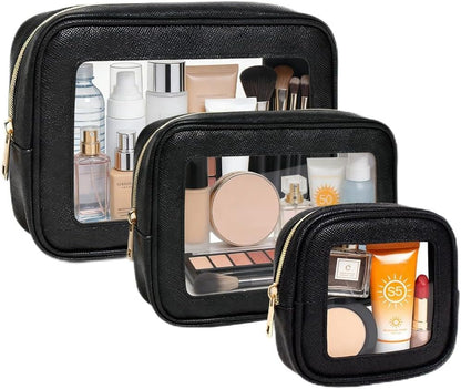 Diaper Bag Organizer Pouch Set, Waterproof Travel Clear Makeup Bag Set for Women Small Toiletry Bag Travel Packing Organizer Bags Cosmetic Case with Zipper Compact Car Organizer Bag