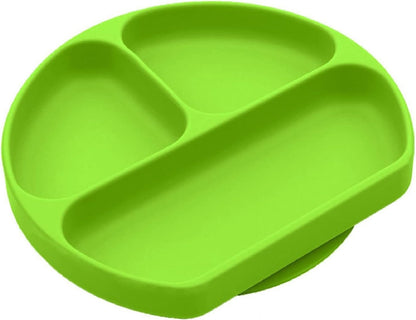 Suction Plate for Toddlers | BPA Free, 100% Food-Grade Silicone | Microwave, Dishwasher and Oven Safe | Stay Put Divided Baby Feeding Plates