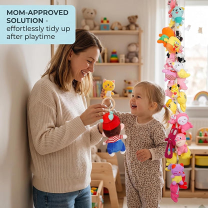 2-Piece Stuffed Animal Chain Chain-80 Inches,Stuffed Animal Holder,Hanging Stuffed Animal Storage,And Stuffed Animal Display As A Wall Decoration In A Childrens Room Corner Stuffed Animal Storage