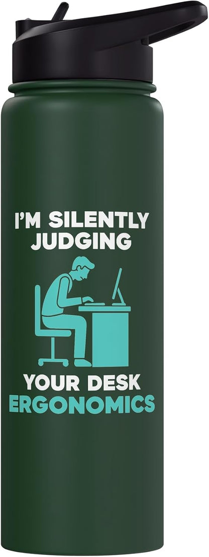 Silently Judging Desk Ergonomics Stainless Steel Insulated Water Bottle