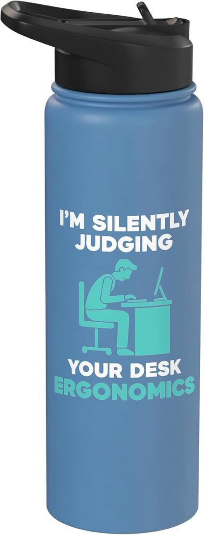 Silently Judging Desk Ergonomics Stainless Steel Insulated Water Bottle