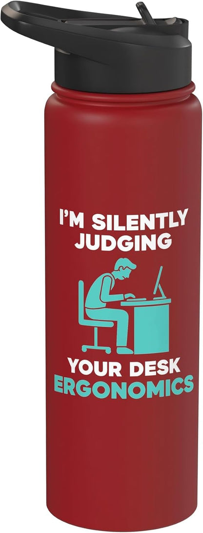 Silently Judging Desk Ergonomics Stainless Steel Insulated Water Bottle