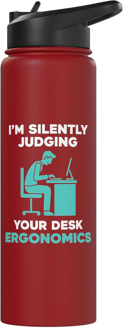 Silently Judging Desk Ergonomics Stainless Steel Insulated Water Bottle