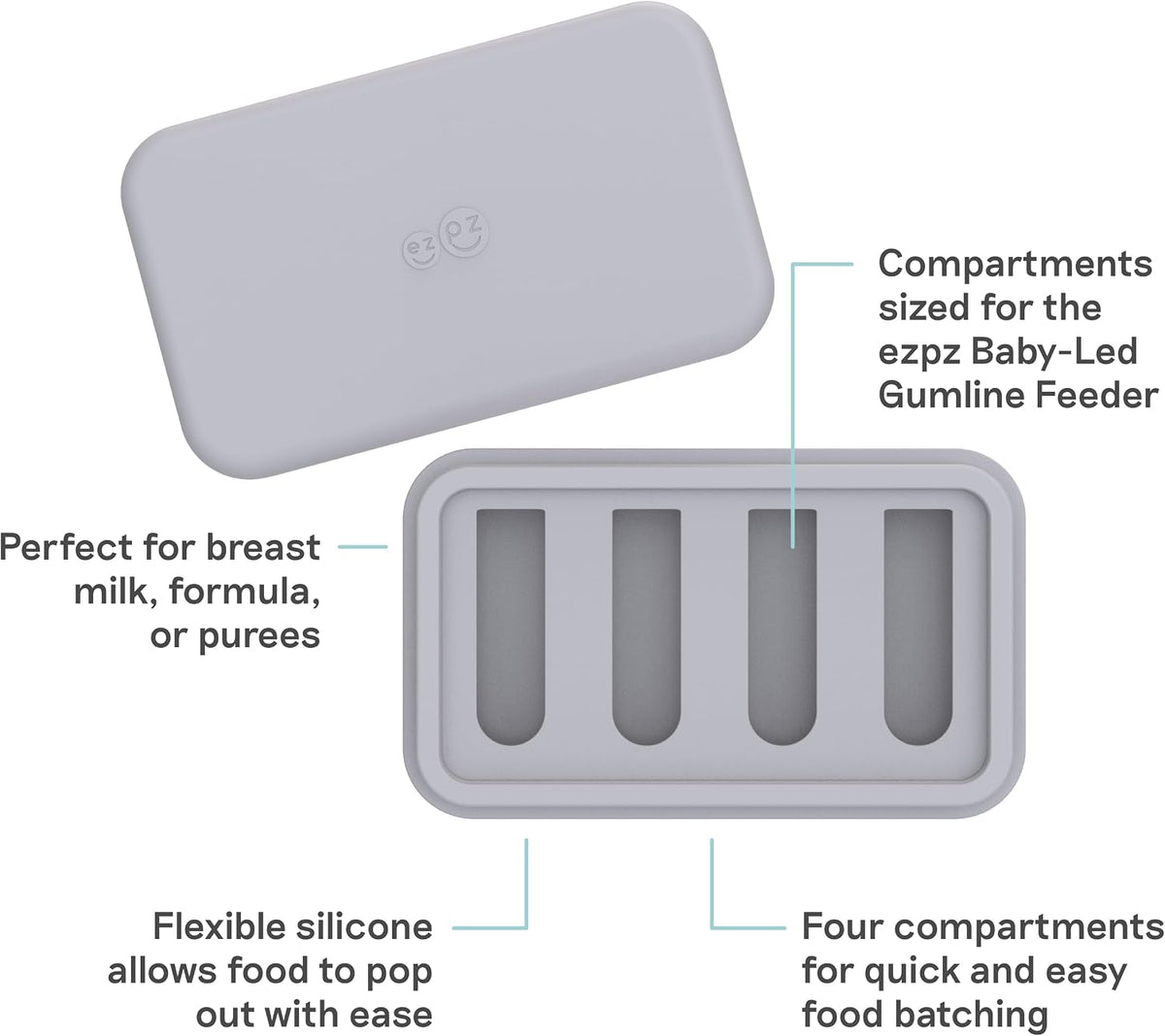 Ice Tray for the Baby-Led Gumline Feeder (Pewter)