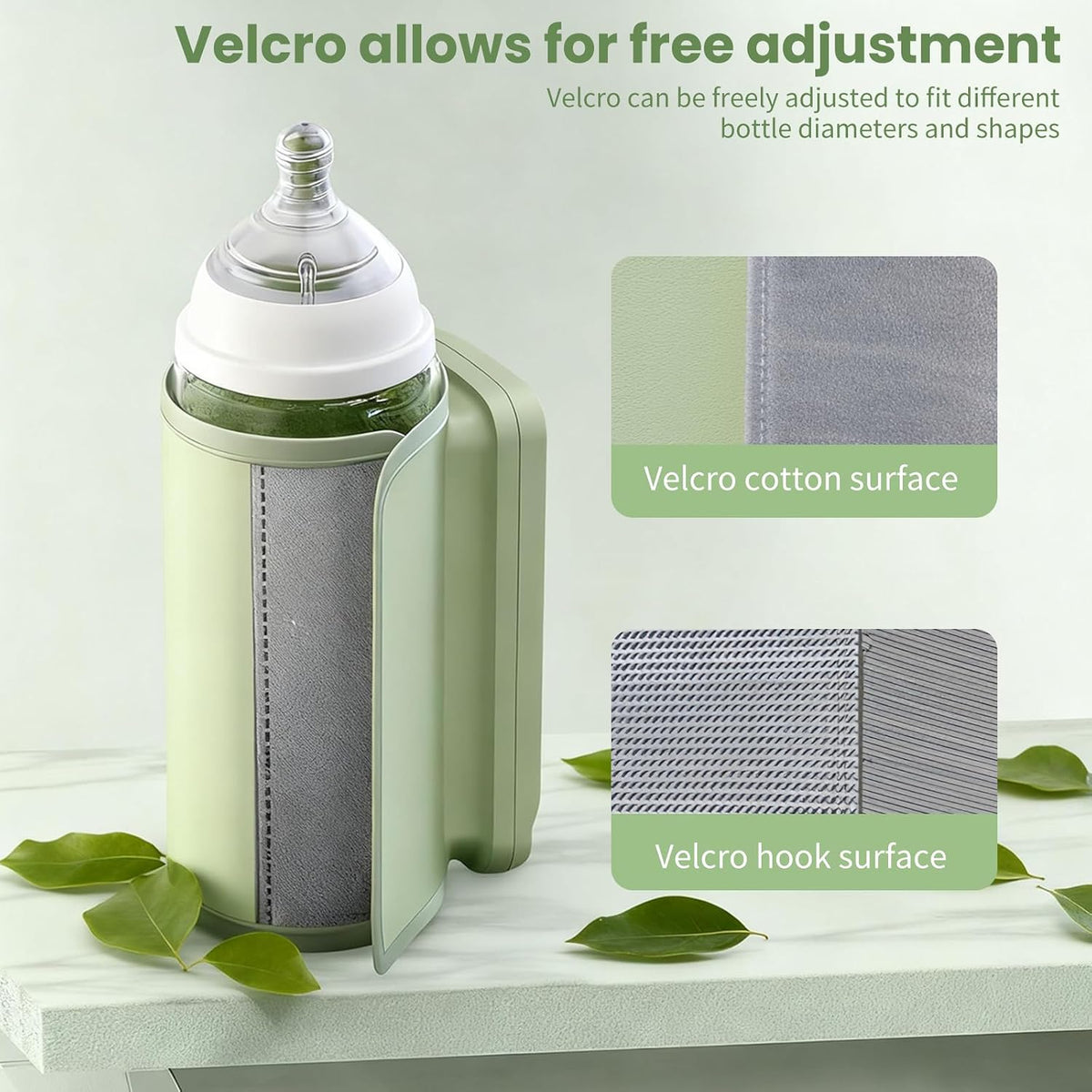 Portable Insulated Bottle Warmer, Waterless Baby Warmer, 6000mAh and 6-Level Temperature Control, Rquipped with a Small Hight Light and Temperature Bisplay, Suitable for Outdoor Travel and Home Use