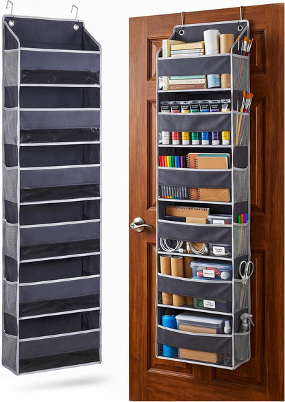 6 Shelves Hanging Closet Organizer, Dark Grey, Pack of 1