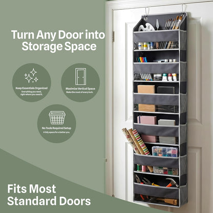 6 Shelves Hanging Closet Organizer, Dark Grey, Pack of 1