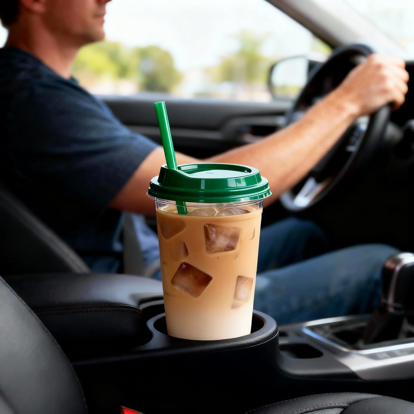 24oz Tumbler with Lid and Straw, Leak Proof and Double Wall Insulated Reusable Plastic Cups,Travel Reusable Iced Coffee Cup (2, White Butterfly)