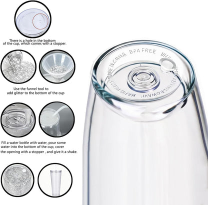 24oz Tumbler with Lid and Straw, Leak Proof and Double Wall Insulated Reusable Plastic Cups,Travel Reusable Iced Coffee Cup (2, White Butterfly)