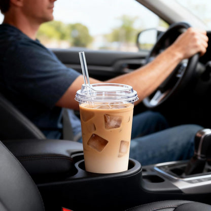24oz Tumbler with Lid and Straw, Leak Proof and Double Wall Insulated Reusable Plastic Cups,Travel Reusable Iced Coffee Cup (2, White Butterfly)