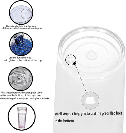 24oz Tumbler with Lid and Straw, Leak Proof and Double Wall Insulated Reusable Plastic Cups,Travel Reusable Iced Coffee Cup (2, White Butterfly)