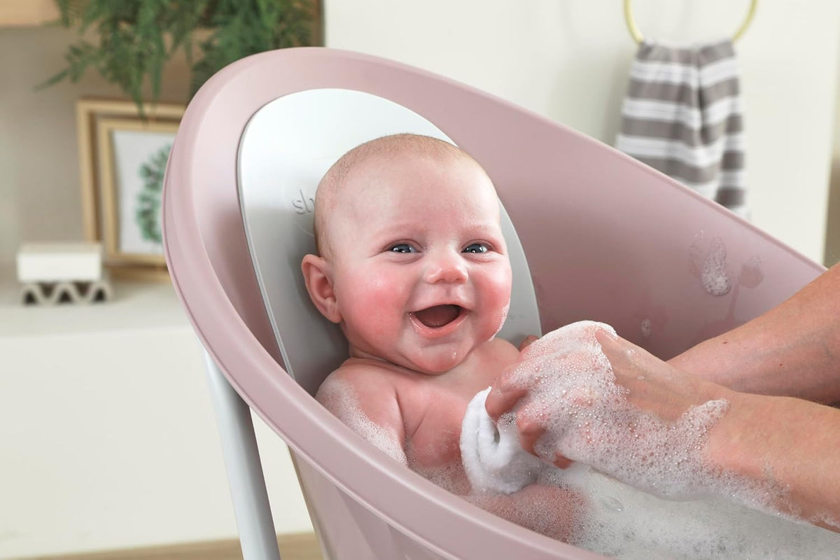 Bath Rinse Jug | Soft Rim Baby & Toddler Shampoo Rinser | Bath Hair Rinsing Cup | Hair Wash Jug with Handle | Essential Bath Accessories | White/Grey