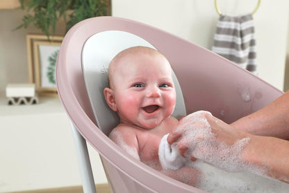 Bath Rinse Jug | Soft Rim Baby & Toddler Shampoo Rinser | Bath Hair Rinsing Cup | Hair Wash Jug with Handle | Essential Bath Accessories | White/Grey