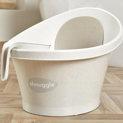 Bath Rinse Jug | Soft Rim Baby & Toddler Shampoo Rinser | Bath Hair Rinsing Cup | Hair Wash Jug with Handle | Essential Bath Accessories | White/Grey
