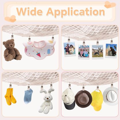 Stuffed Animal Storage Hammock, Corner Hanging Toy Organizer