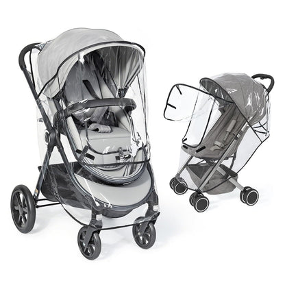 Clear Stroller Rain Cover, Universal Fit, All-Around Protection,Basic Clear
