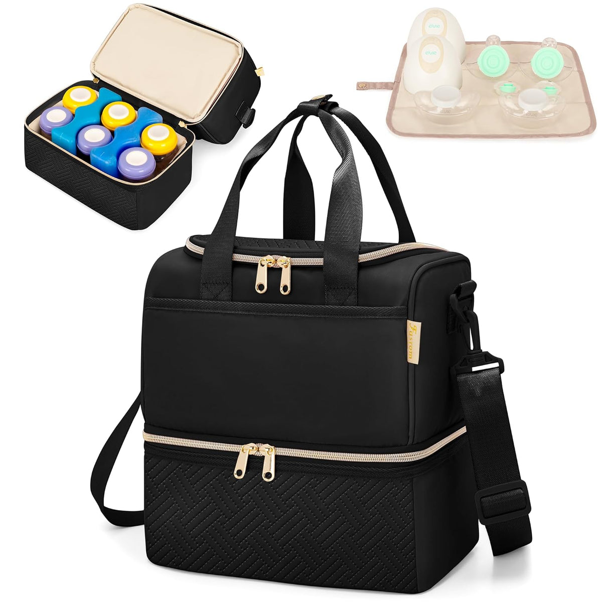 Wearable Breast Pump Bag with Breastmilk Cooler Compartment