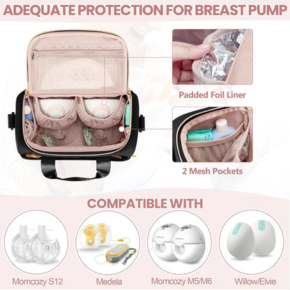 Wearable Breast Pump Bag with Breastmilk Cooler Compartment
