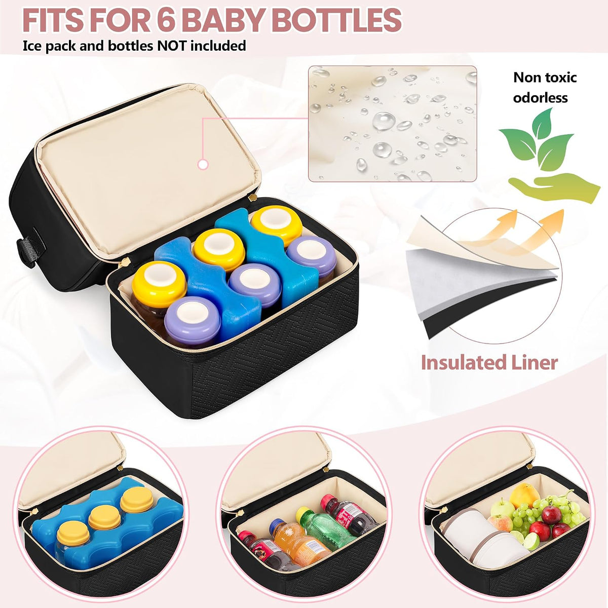 Wearable Breast Pump Bag with Breastmilk Cooler Compartment