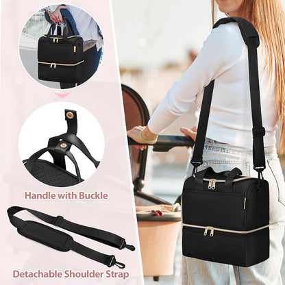 Wearable Breast Pump Bag with Breastmilk Cooler Compartment