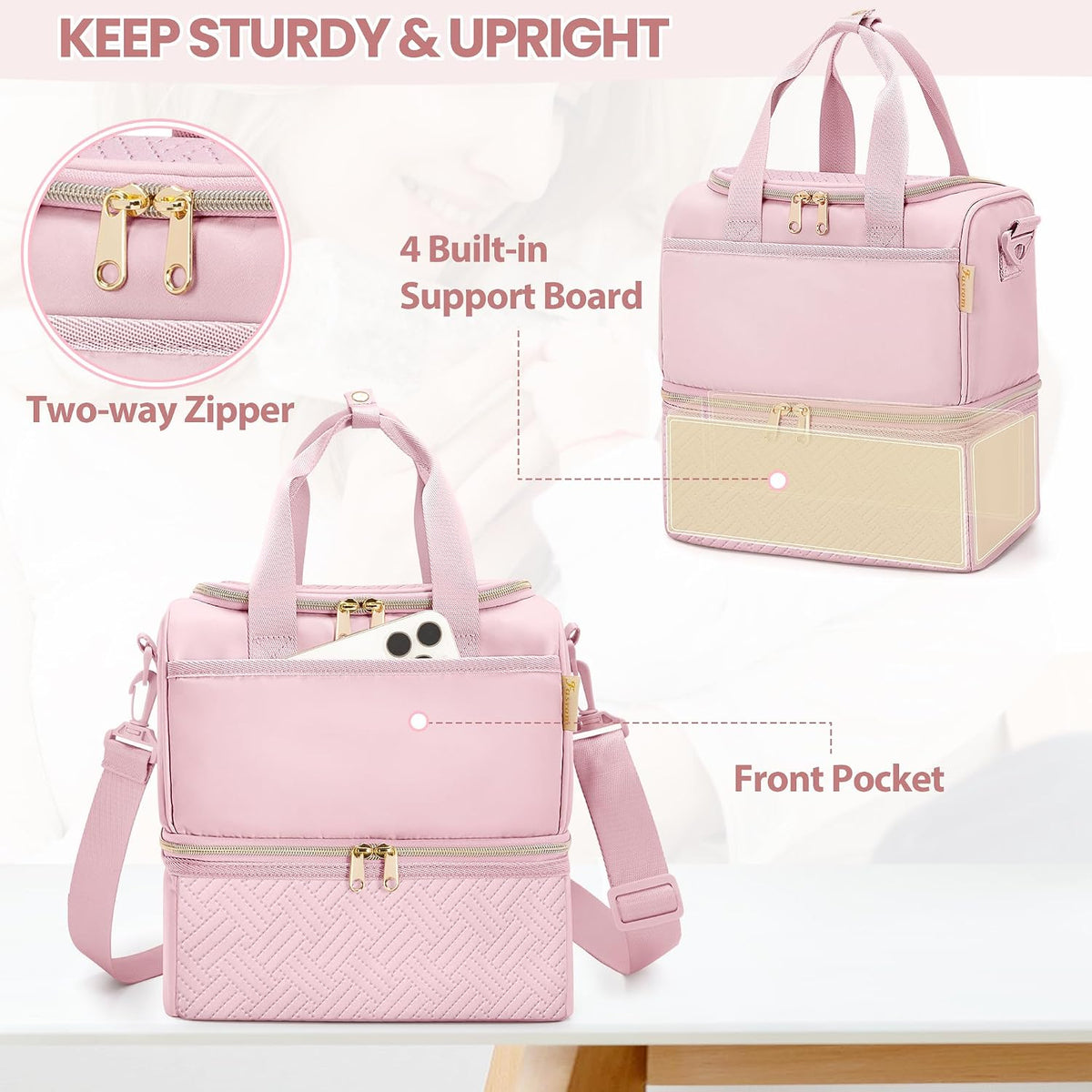 Wearable Breast Pump Bag with Breastmilk Cooler Compartment