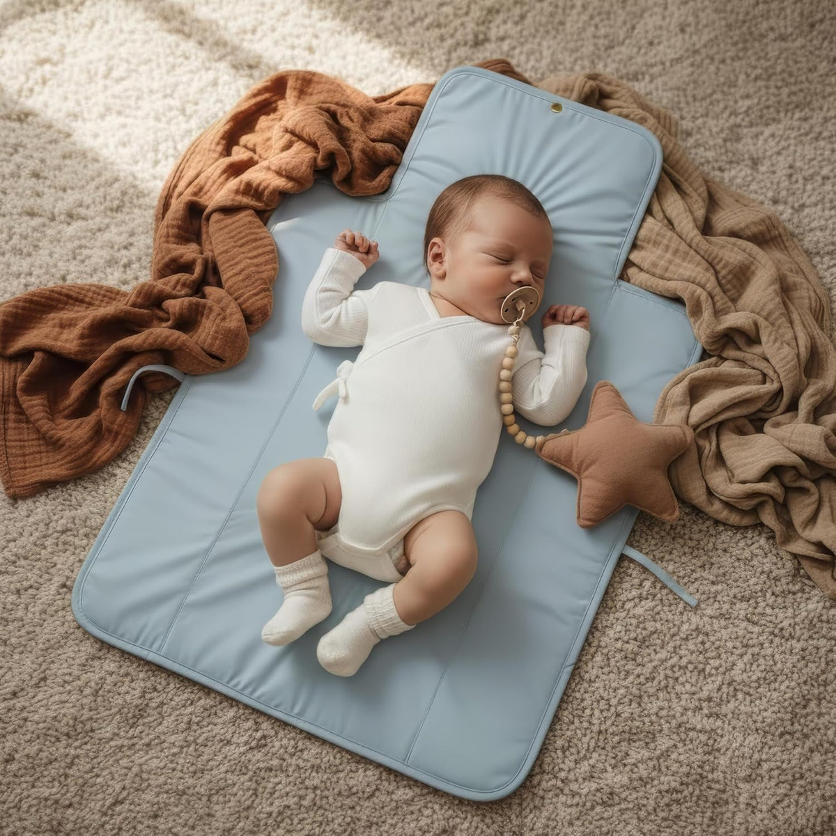 Portable Diaper Changing Pad - Soft and Easy to Clean Mat for Babies