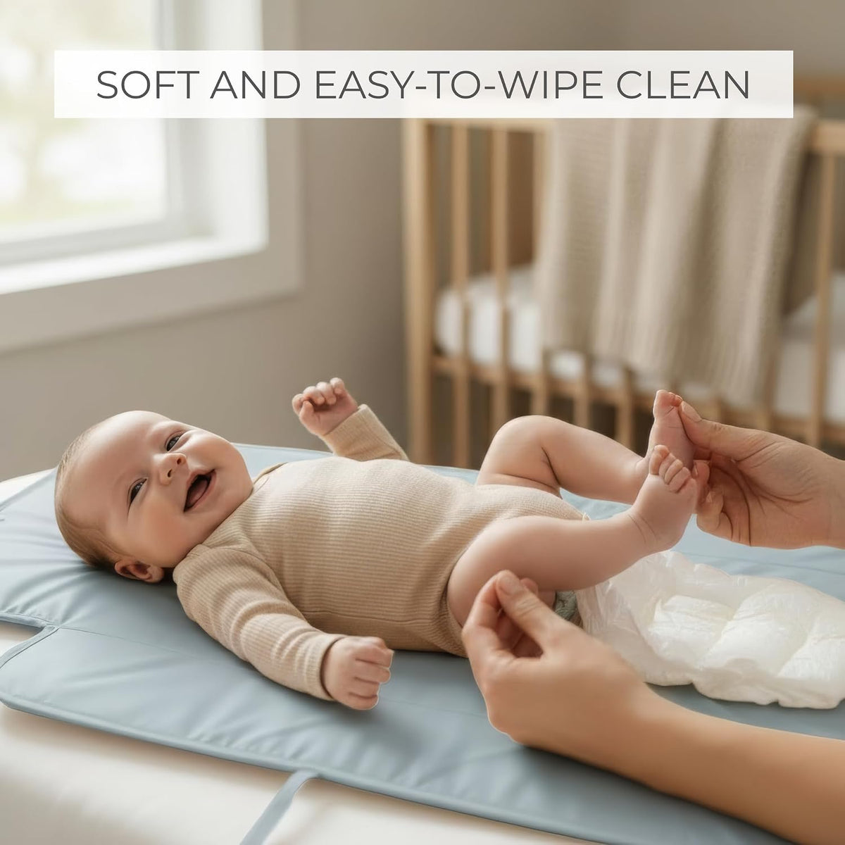 Portable Diaper Changing Pad - Soft and Easy to Clean Mat for Babies
