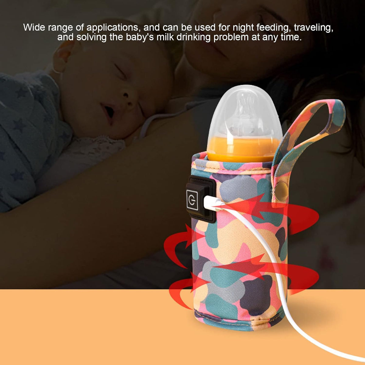 Baby Bottle Warmer Feeding Heater USB Portable Milk Portable Bottle Warmer Travel for car