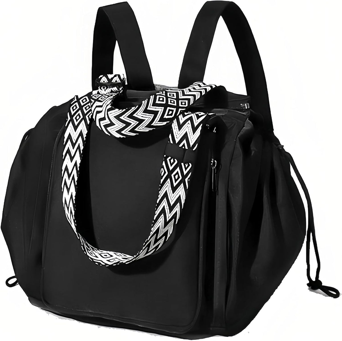 Tote Bag Large Capacity Lightweight Backpack with 15 Pockets Nylon Shoulder Bag for Car Travel Mother Bag