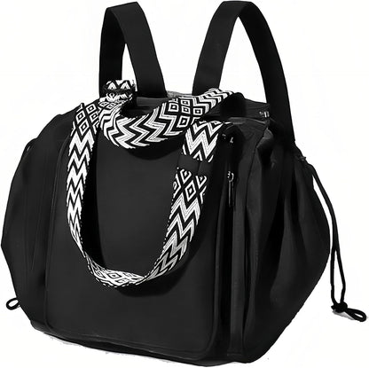Tote Bag Large Capacity Lightweight Backpack with 15 Pockets Nylon Shoulder Bag for Car Travel Mother Bag