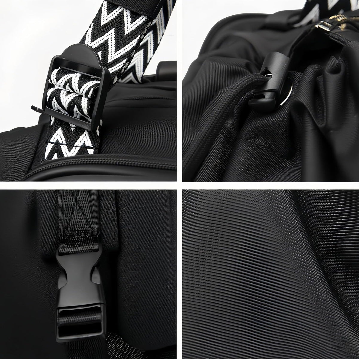 Tote Bag Large Capacity Lightweight Backpack with 15 Pockets Nylon Shoulder Bag for Car Travel Mother Bag