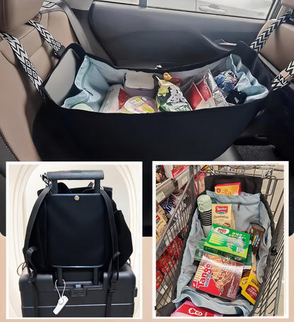 Tote Bag Large Capacity Lightweight Backpack with 15 Pockets Nylon Shoulder Bag for Car Travel Mother Bag