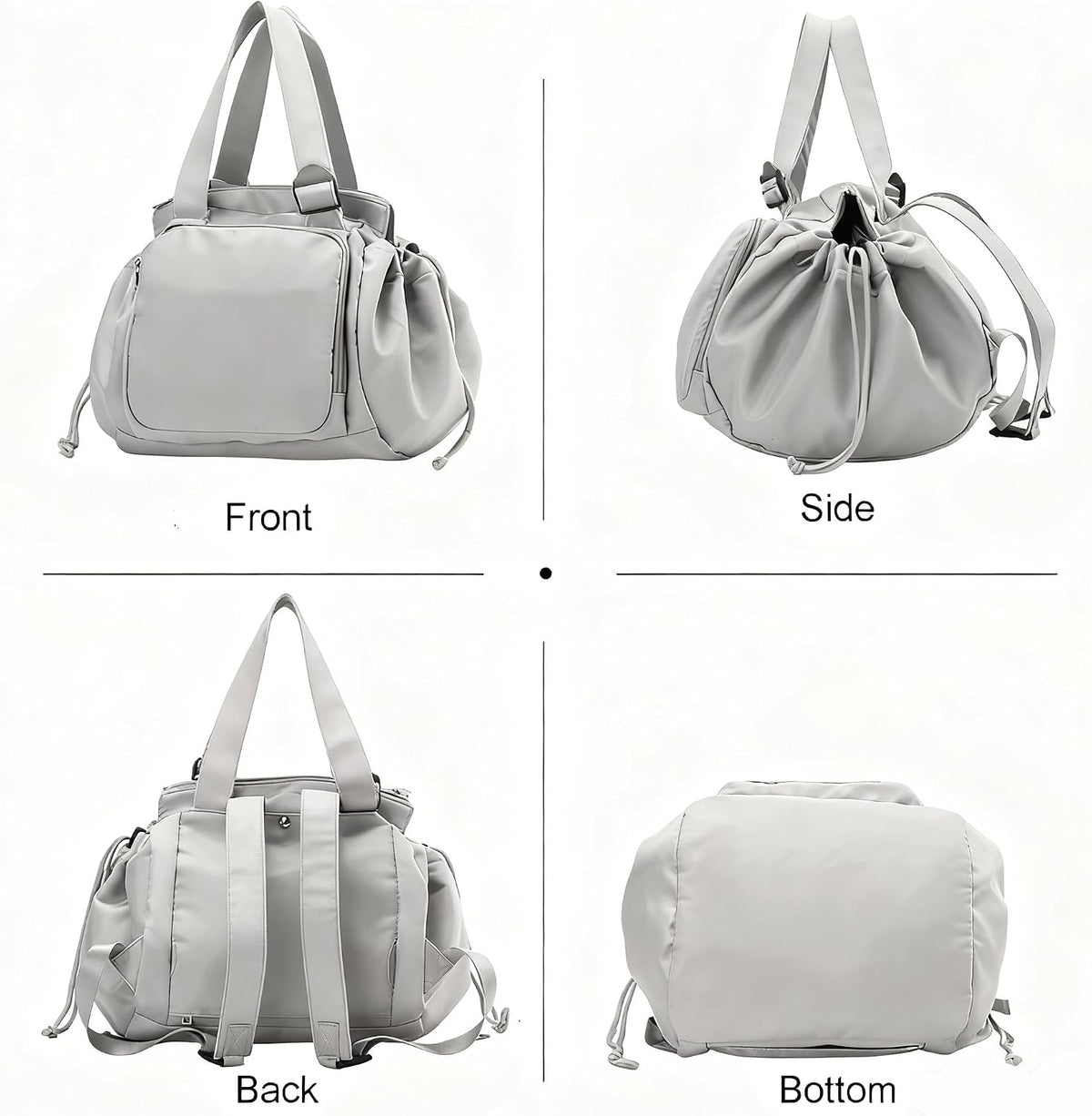 Tote Bag Large Capacity Lightweight Backpack with 15 Pockets Nylon Shoulder Bag for Car Travel Mother Bag