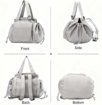 Tote Bag Large Capacity Lightweight Backpack with 15 Pockets Nylon Shoulder Bag for Car Travel Mother Bag